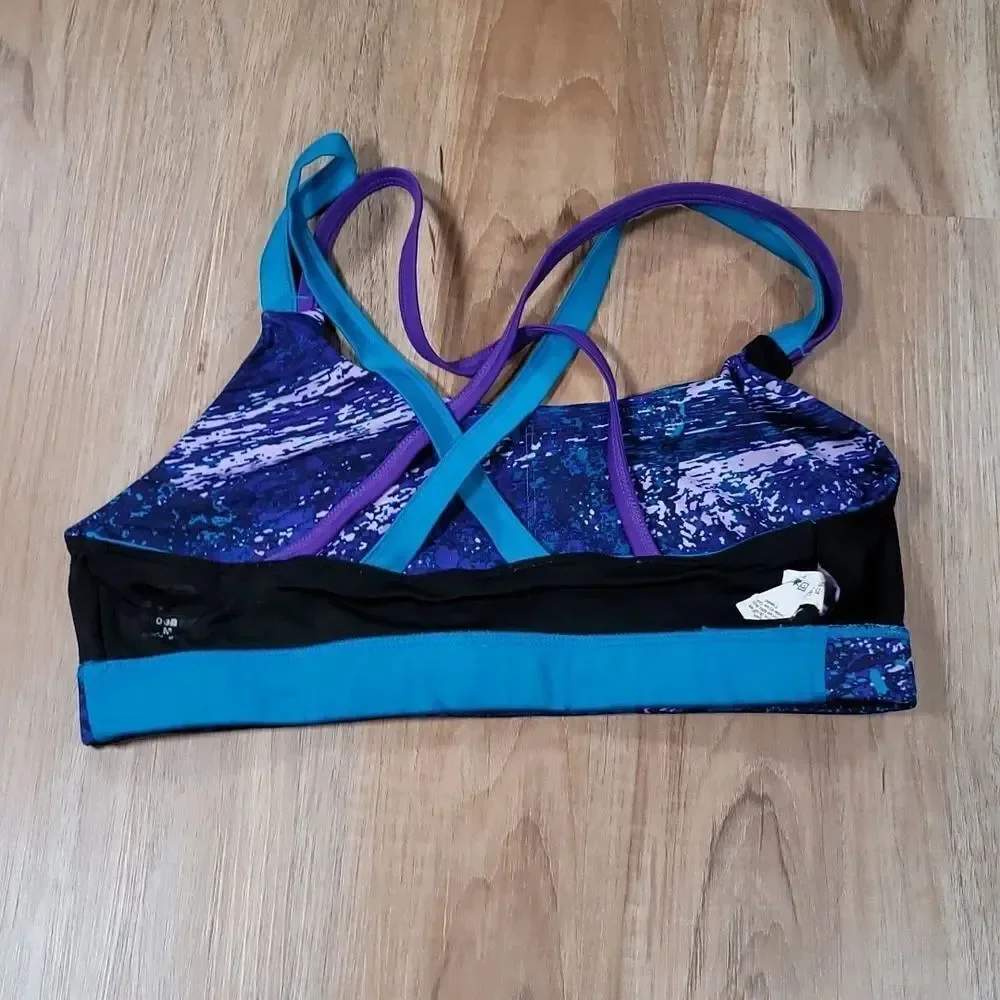 💜Champion Purple and Teal Athletic Bra Medium